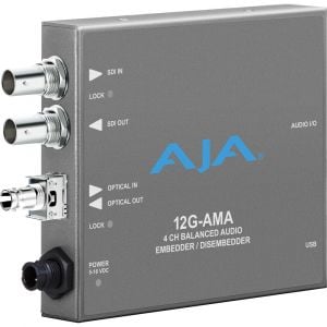 AJA 12G-SDIInput and Output up to 4K/UltraHD with STFiber Receiver