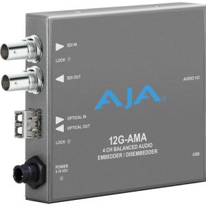 AJA 12G-SDIInput and Output up to 4K/UltraHD with LC Fiber Transceiver