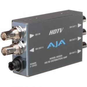 AJA HD5DA 1x4 HD/SD-SDI Distribution Amplifier / Repeater with DWP