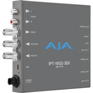 AJA IPT-10G2-SDI 3G-SDI to SMPTE ST 2110 IP Mini-Converter