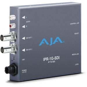 AJA JPEG 2000 IP Video & Audio to 3G-SDI Converter