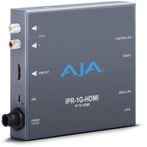 AJA JPEG 2000 IP Video & Audio to HDMI Converter