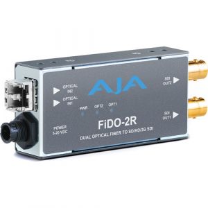 AJA 2-Channel Multi-Mode LC Fiber to 3G-SDI Receiver