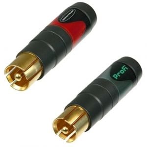 Neutrik Professional RCA Plugs (Marked Red & Black, Pair)