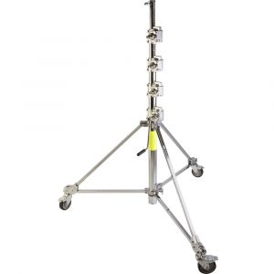 Avenger 4R Strato Safe Stand with Braked Wheels (Chrome-plated, 20')