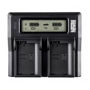 Newell DC-LCD Two-Channel Charger For LP-E6 Batteries