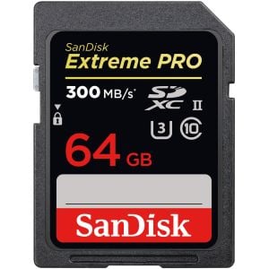 Sandisk Extreme PRO 64GB 300MB/s, UHS-II, Class 10, U3, V90