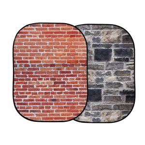 Lastolite Urban Collapsible 5 x 7' (1.5 x 2.1 M) Red Brick/Grey Stone