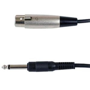 Shure C15AHZ 15' (4.6 m) Replacement Cable with 1/4" Phone Plug on Equipment End (Pin 2 Hot)
