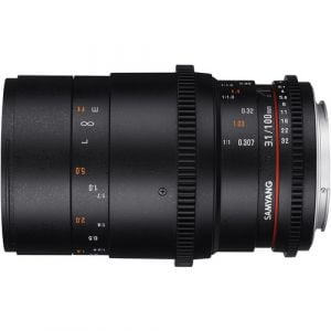 Samyang 100mm T3.1 VDSLRII Cine Lens for Canon EF Mount with Macro