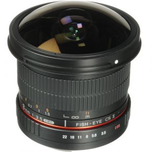 Samyang 8mm f/3.5 HD Fisheye Lens with Removable Hood for Canon EF Mount