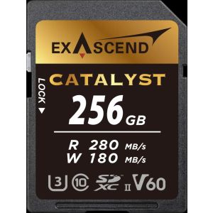 Exascend 256GB Catalyst UHS-II SDXC V60 Memory Card (V60) EX256GSDV60