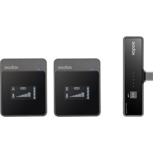 Godox 2.4GHz Wireless Dual Microphone System for Type C phones