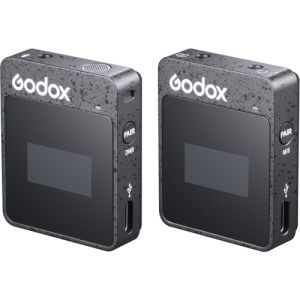 Godox MoveLink II M1 Compact Wireless Microphone System for Cameras & Smartphones with 3.5mm (2.4 GHz, Black)