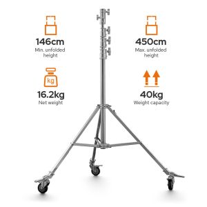 Godox Heavy-Duty Steel Roller Stand (Large, 14.8')