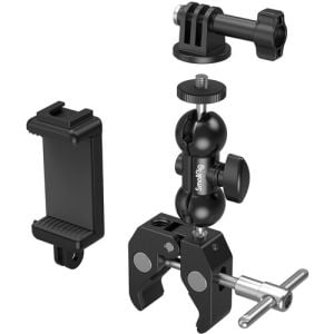 SmallRig Crab-Shaped Super Clamp with Ball Head Magic Arm, Action Mount & Phone Holder Kit
