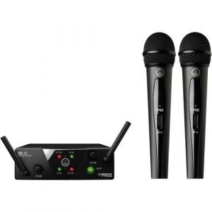 AKG WMS40 Mini Dual Vocal Set Wireless Microphone System (Band: B & D)