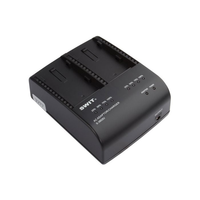 SWIT S-3602U Dual Charger/Adapter for Sony BP-U30/U60 Batteries