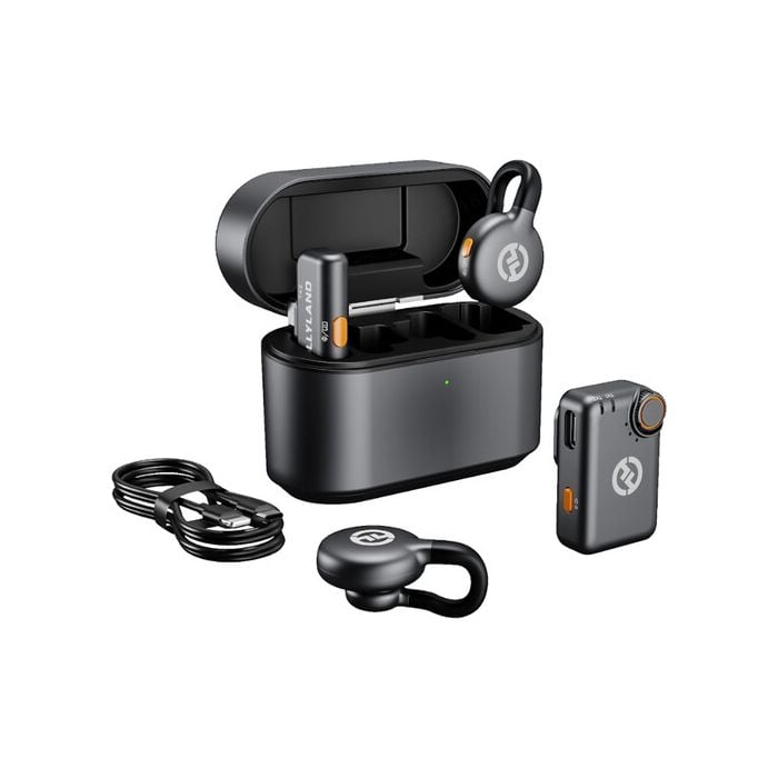 Hollyland LARK M2S Combo 2-Person Wireless Microphone System for Cameras and Mobile Devices (2.4 GHz, Space Gray)