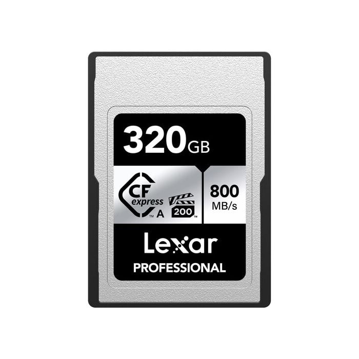 LEXAR PROFESSIONAL 320GB CFEXPRESS TYPE A CARD SILVER, UP TO 800MB/S READ 700MB/S WRITE