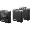 Godox Virso S M2 2-Person Wireless Microphone System for Sony Cameras and Smartphones (2.4 GHz)