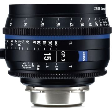 ZEISS CP.3 15mm T2.9 Compact Prime Lens (PL Mount, Feet)