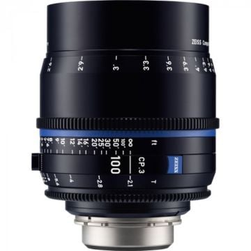 Zeiss CP.3 100mm T2.1 Compact Prime Lens (Canon EF Mount, Meters)