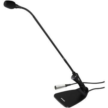 Shure CVG18DS-B/C 18” (45.7 cm) Gooseneck Microphone with Integrated Desktop Base and inline preamp