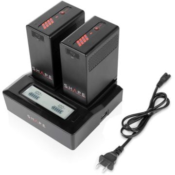 SHAPE BP-U65 Dual Charger with Two 65Wh Lithium-Ion Batteries