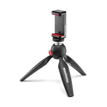 Manfrotto Pixi 2 Mini Tripod with  Smartphone Clamp (Black)