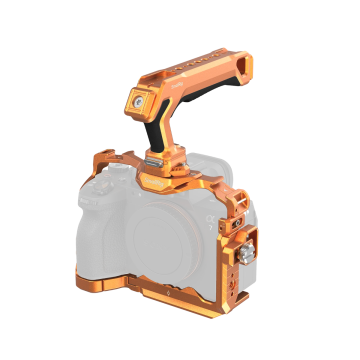 SmallRig "HawkLock" Quick Release Cage Kit for Sony Alpha 7R V / Alpha 7 IV / Alpha 7S III（Orange）5043