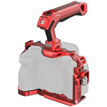 SmallRig "HawkLock" Quick Release Cage Kit for Sony Alpha 7R V / Alpha 7 IV / Alpha 7S III（Red）5042