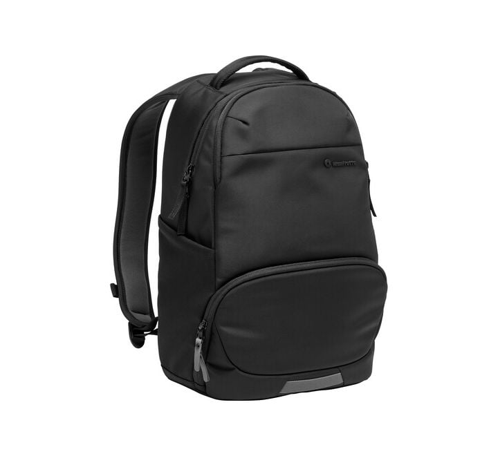 Manfrotto black camera backpack.
